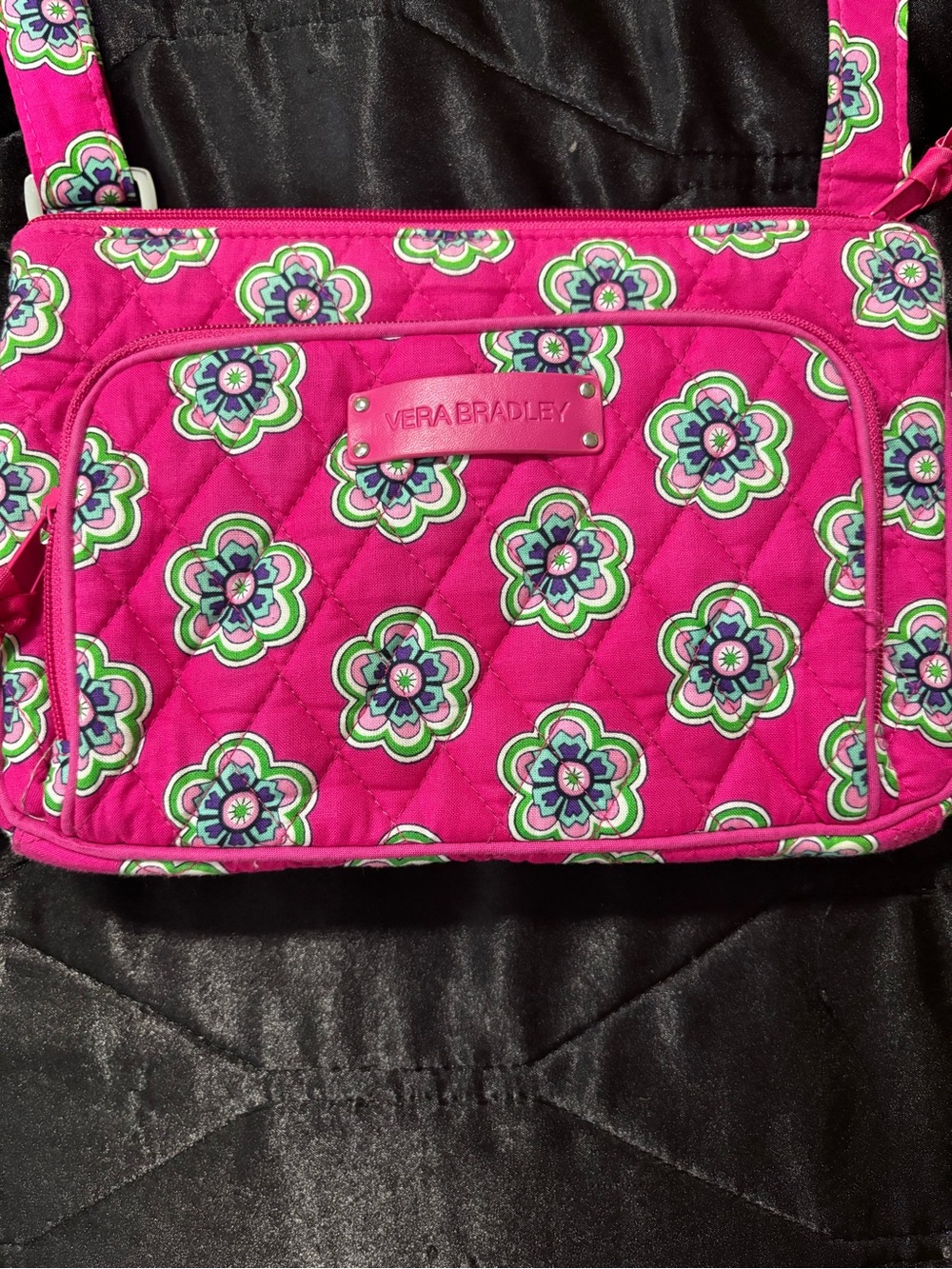 Vera Bradley Hot Pink Floral Crossbody Bag - Picture 3 of 8